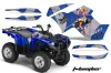 Yamaha Grizzly 700 / 550 ATV Graphic Kit - 2007-2014 T Bomber Blue