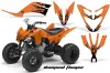 Yamaha Raptor 250 ATV Graphic Kit - 2008-2014 Diamond Flame Orange