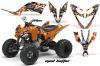 Yamaha Raptor 250 ATV Graphic Kit - 2008-2014 Mad Hatter Orange
