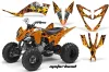 Yamaha Raptor 250 ATV Graphic Kit - 2008-2014 Motorhead Orange