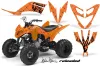 Yamaha Raptor 250 ATV Graphic Kit - 2008-2014 Silver Star - Reloaded Orange