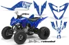 Yamaha Raptor 250 ATV Graphic Kit - 2008-2014 Silver Star - Reloaded White