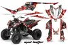 Yamaha Raptor 350 ATV Graphic Kit - 2004-2014 Mad Hatter Red