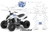 Yamaha Raptor 350 ATV Graphic Kit - 2004-2014 Silver Star - Reloaded Blue