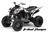 Yamaha Raptor 350 ATV Graphic Kit - 2004-2014 Tribal Flames Black