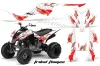 Yamaha Raptor 350 ATV Graphic Kit - 2004-2014 Tribal Flames Red
