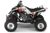 Yamaha Raptor 660 ATV Graphic Kit - 2001-2005 Checkered Skull Red