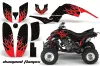 Yamaha Raptor 660 ATV Graphic Kit - 2001-2005 Diamond Flames Red