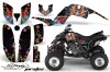Yamaha Raptor 660 ATV Graphic Kit - 2001-2005 Ed Hardy - Pirates Blue