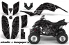 Yamaha Raptor 660 ATV Graphic Kit - 2001-2005 Skulls n Hammers Silver