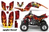 Yamaha Raptor 660 ATV Graphic Kit - 2001-2005 Motorhead Red