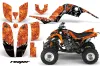 Yamaha Raptor 660 ATV Graphic Kit - 2001-2005 Reaper Orange