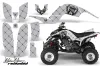 Yamaha Raptor 660 ATV Graphic Kit - 2001-2005 Silver Star - Reloaded Black
