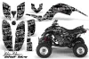 Yamaha Raptor 660 ATV Graphic Kit - 2001-2005 Silver Star - Silverhaze Black
