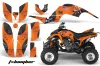 Yamaha Raptor 660 ATV Graphic Kit - 2001-2005 T Bomber Orange