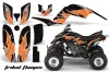 Yamaha Raptor 660 ATV Graphic Kit - 2001-2005 Tribal Flames Orange