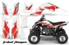 Yamaha Raptor 660 ATV Graphic Kit - 2001-2005 Tribal Flames Red