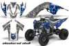 Yamaha Raptor 700 ATV Graphic Kit - 2006-2012 Checkered Skull Blue