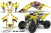 Yamaha Raptor 700 ATV Graphic Kit - 2006-2012 Ed Hardy - Love Kills Yellow
