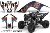 Yamaha Raptor 700 ATV Graphic Kit - 2006-2012 Ed Hardy - Pirates Black