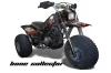 Yamaha Shaft DX 225 - 3 Wheeler ATV Graphic Kit - 1983-1985 Bone Collector Black
