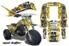 Yamaha Shaft DX 225 - 3 Wheeler ATV Graphic Kit - 1983-1985 Mad Hatter Yellow