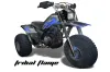 Yamaha Shaft DX 225 - 3 Wheeler ATV Graphic Kit - 1983-1985 Tribal Flame Blue
