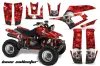 Yamaha Warrior 350 ATV Graphic Kit - All Years Bone Collector Red