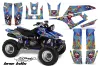 Yamaha Warrior 350 ATV Graphic Kit - All Years Ed Hardy - Love Kills Blue