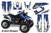 Yamaha Warrior 350 ATV Graphic Kit - All Years Tribal Flames Blue