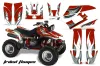 Yamaha Warrior 350 ATV Graphic Kit - All Years Tribal Flames Red