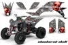Yamaha YFZ 450 ATV Graphic Kit - 2004-2014 Checkered Skull Red