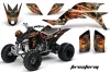 Yamaha YFZ 450 ATV Graphic Kit - 2004-2014 Firestorm Black