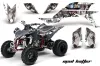 Yamaha YFZ 450 ATV Graphic Kit - 2004-2014 Mad Hatter Silver