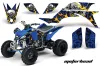 Yamaha YFZ 450 ATV Graphic Kit - 2004-2014 Motorhead Blue