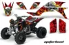 Yamaha YFZ 450 ATV Graphic Kit - 2004-2014 Motorhead Red