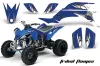 Yamaha YFZ 450 ATV Graphic Kit - 2004-2014 Tribal Flames White