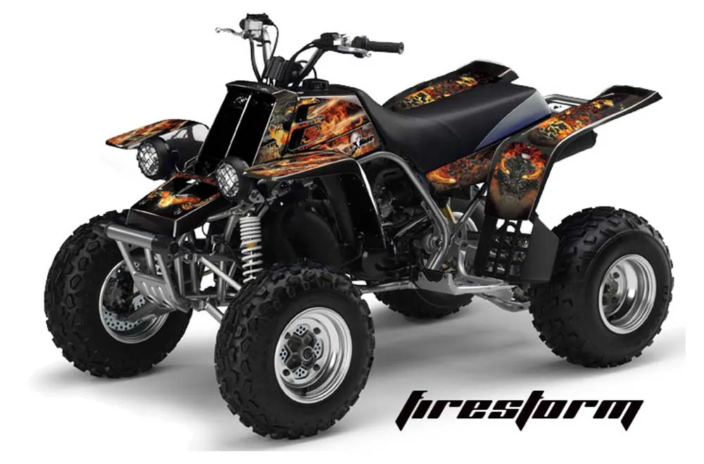 Yamaha Banshee 350 (Full Bore Plastics) ATV Graphic Kit - All Years Firestorm Black