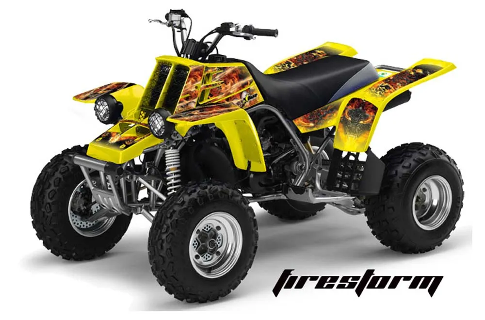 Yamaha Banshee 350 (Full Bore Plastics) ATV Graphic Kit - All Years Firestorm Yellow