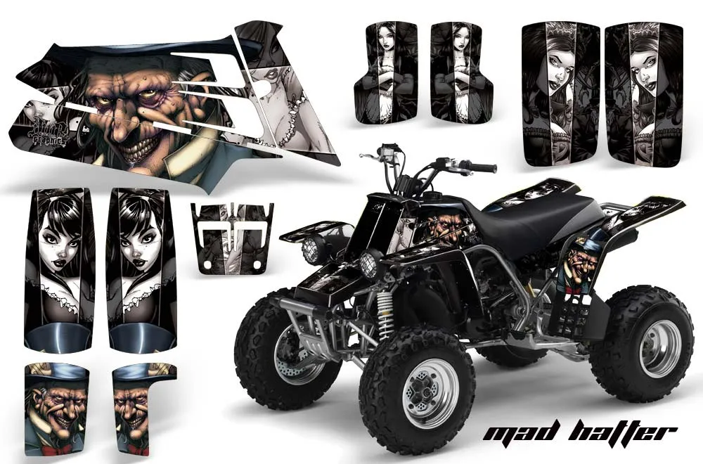 Yamaha Banshee 350 (Full Bore Plastics) ATV Graphic Kit - All Years Mad Hatter Black