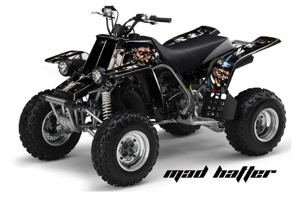 Yamaha Banshee 350 (Full Bore Plastics) ATV Graphic Kit - All Years Mad Hatter Black