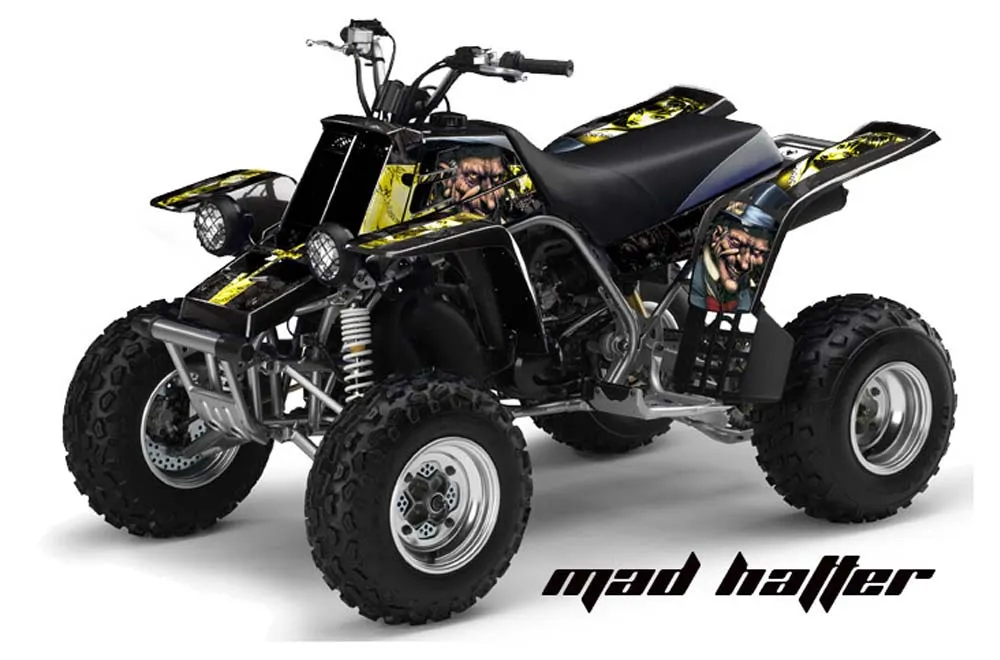 Yamaha Banshee 350 (Full Bore Plastics) ATV Graphic Kit - All Years Mad Hatter Black