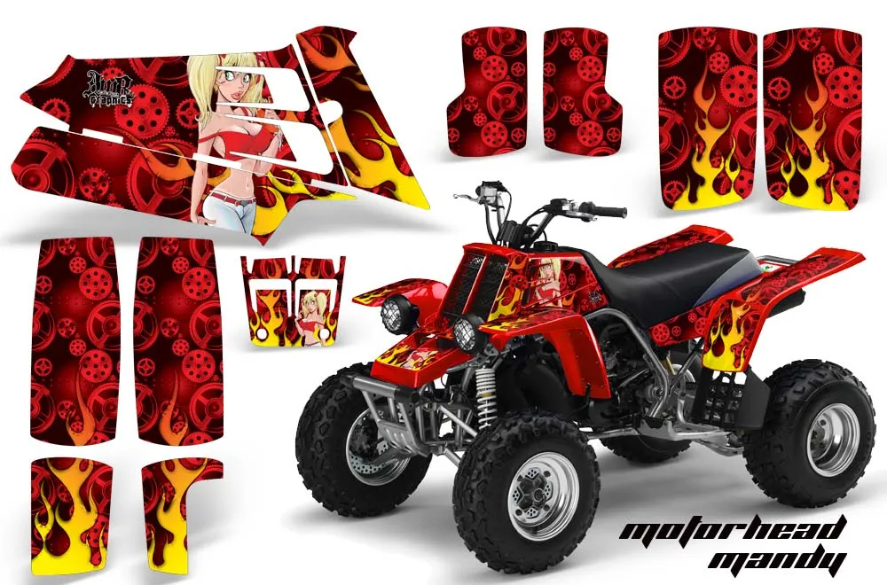 Yamaha Banshee 350 (Full Bore Plastics) ATV Graphic Kit - All Years Motorhead Mandy Red