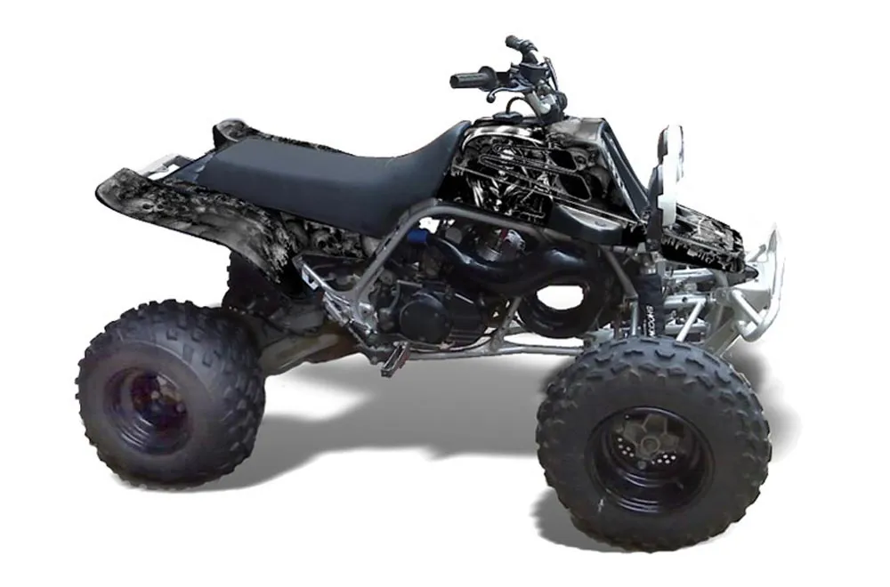 Yamaha Banshee 350 (Full Bore Plastics) ATV Graphic Kit - All Years Reaper Black