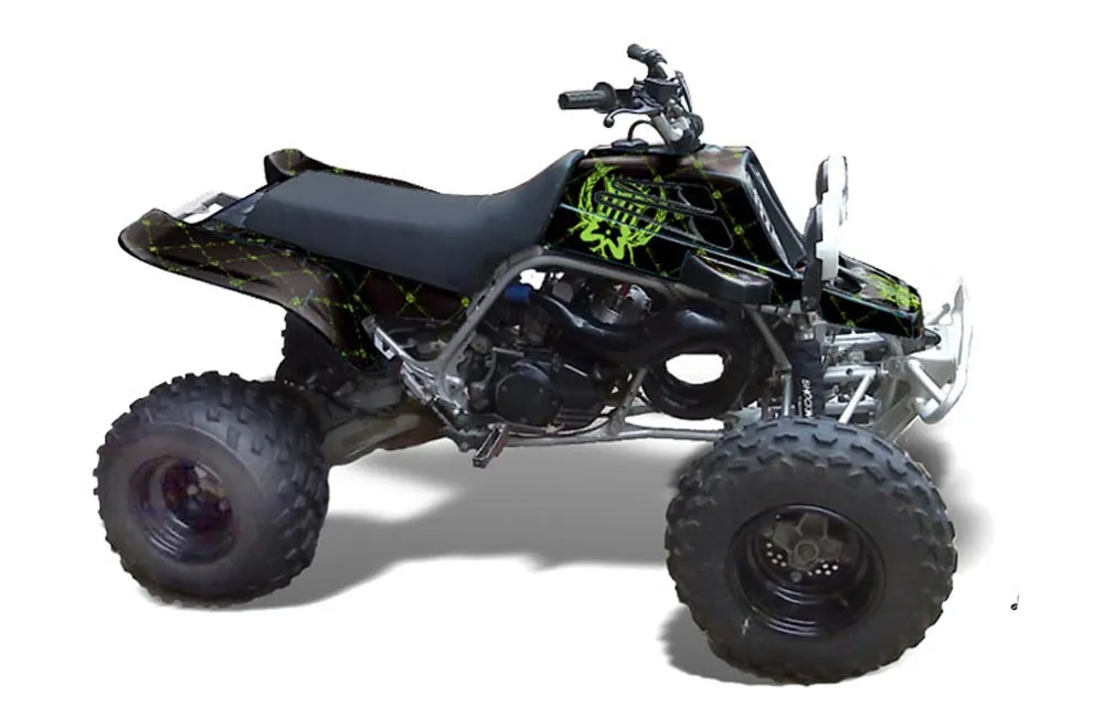 Yamaha Banshee 350 (Full Bore Plastics) ATV Graphic Kit - All Years Silver Star - Reloaded Green