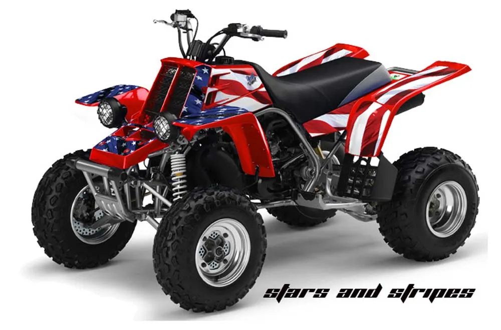 Yamaha Banshee 350 (Full Bore Plastics) ATV Graphic Kit - All Years Stars n Stripes Red