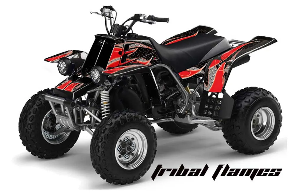 Yamaha Banshee 350 (Full Bore Plastics) ATV Graphic Kit - All Years Tribal Flames Red
