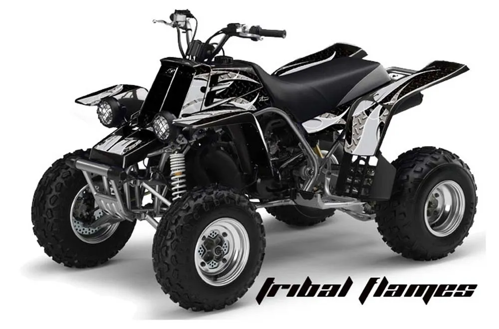 Yamaha Banshee 350 (Full Bore Plastics) ATV Graphic Kit - All Years Tribal Flames Silver