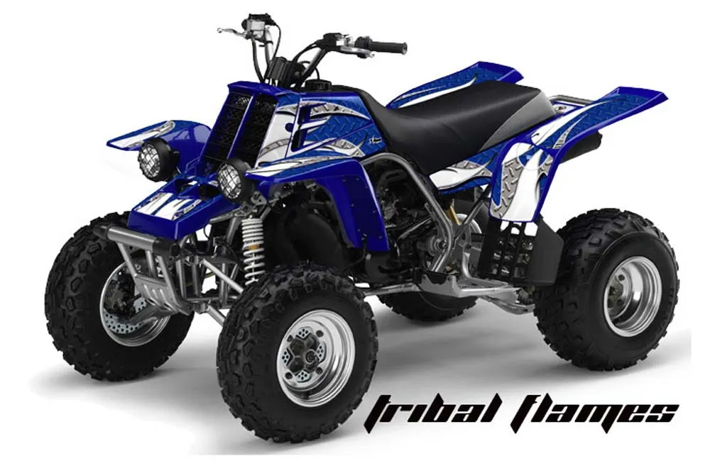 Yamaha Banshee 350 (Full Bore Plastics) ATV Graphic Kit - All Years Tribal Flames White
