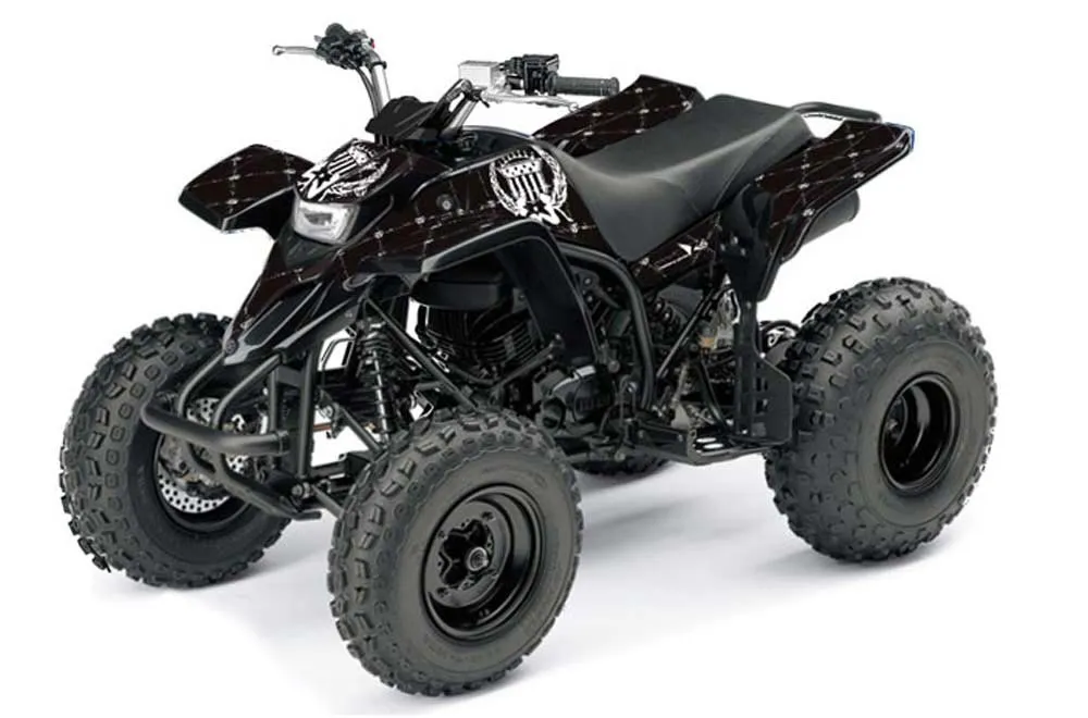 Yamaha Blaster YFS200 ATV Graphic Kit - 1988-2001 Silver Star - Reloaded Black